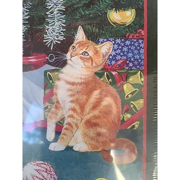 1000 Piece Puzzle Kitten Christmas 2014  29"W x 20"H New Sealed In Box - Picture 10 of 10